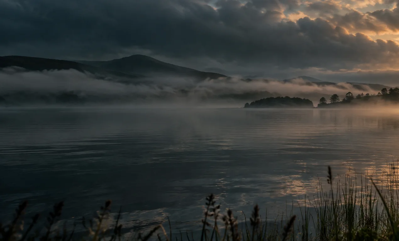 Brume et lumière sur un lac irlandais